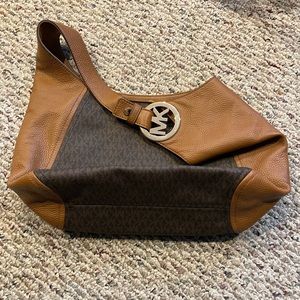 Michael Kors brown logo shoulder bag. New with tags!